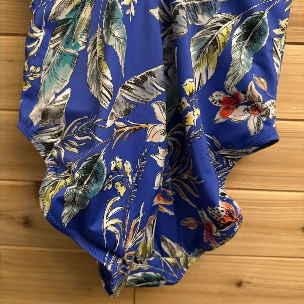NWOT Fantasie Size 32DD Burano Underwire Plunge Tropical One Piece Swimsuit